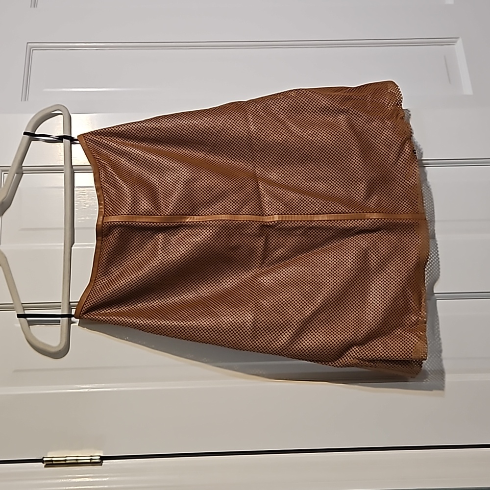 Gorgeous Camel Leather AKRIS skirt
